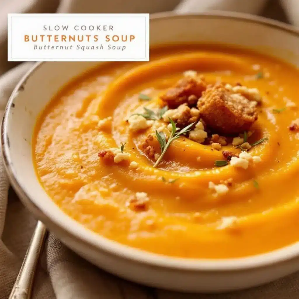 slow cooker butternut squash soup - featured image
