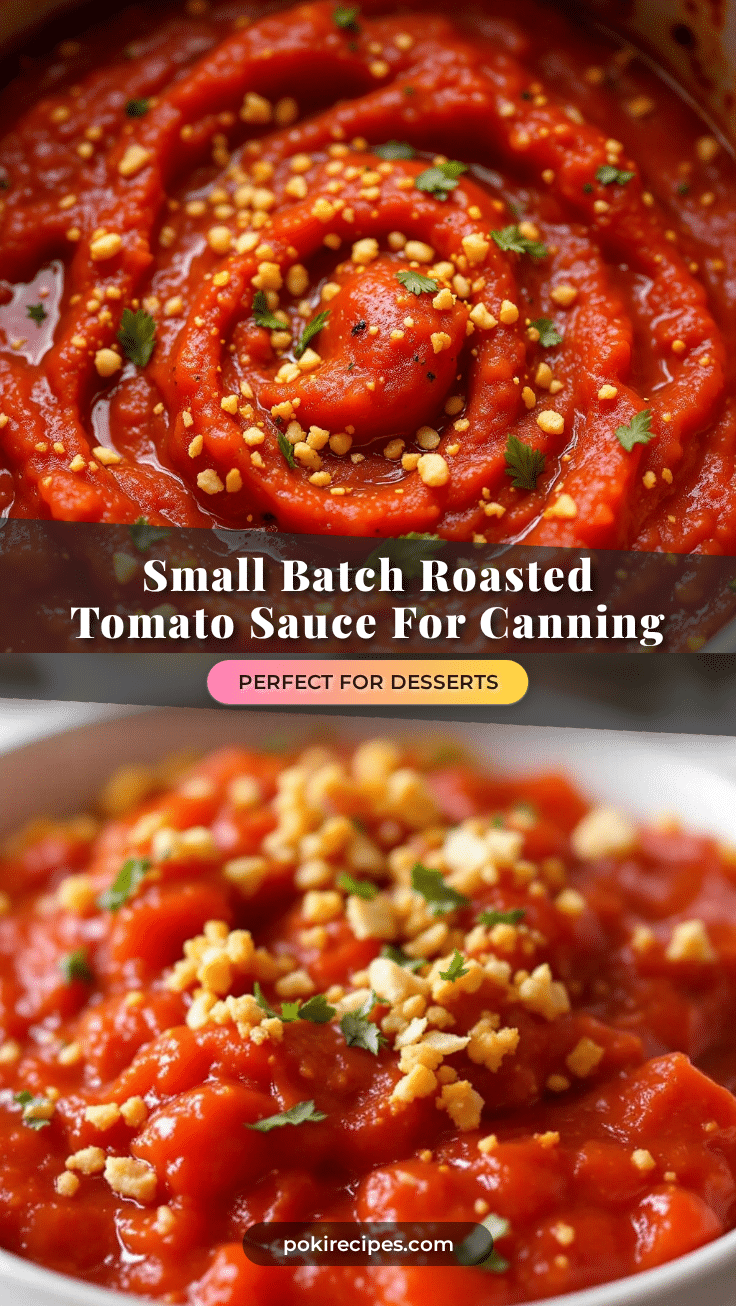 small-batch roasted tomato sauce for canning recipe