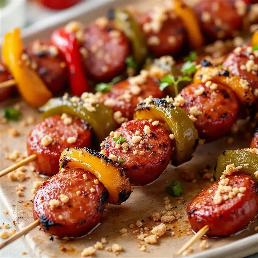 Smoked Sausage and Pepper Skewers - featured image