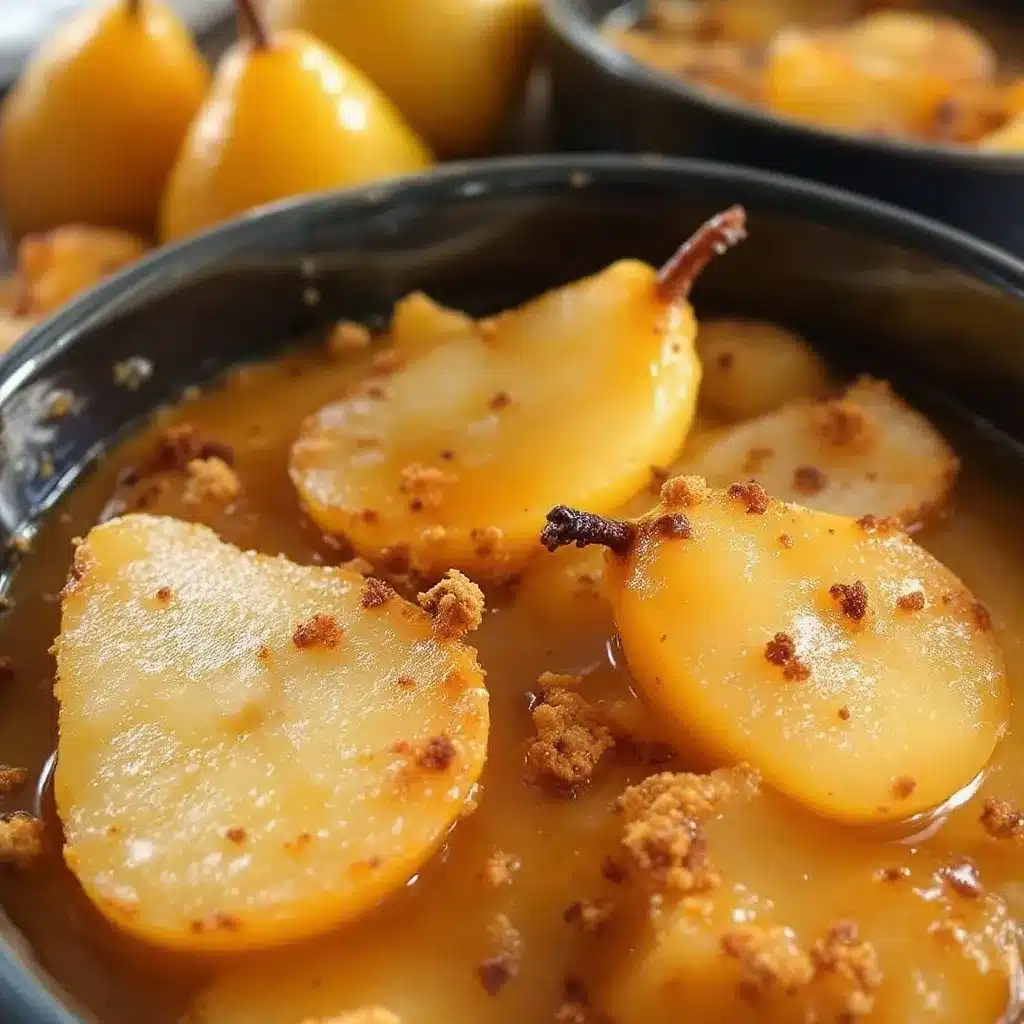 spiced vanilla pears preparation steps