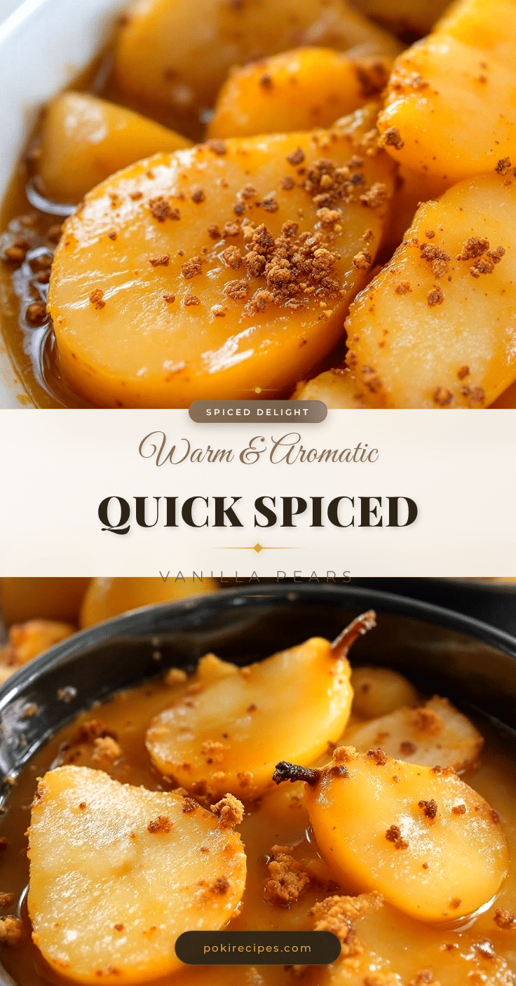 spiced vanilla pears recipe