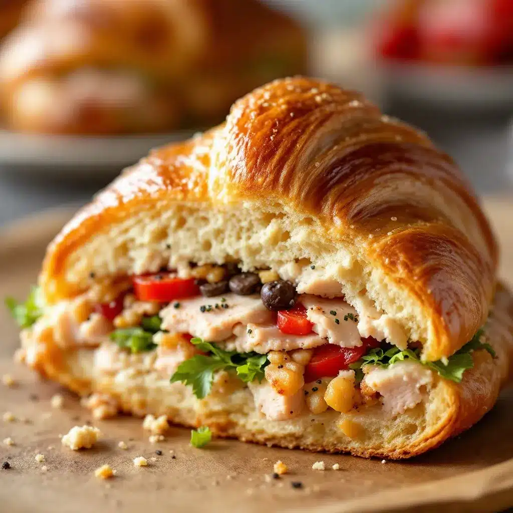 turkey club croissant sandwiches preparation steps