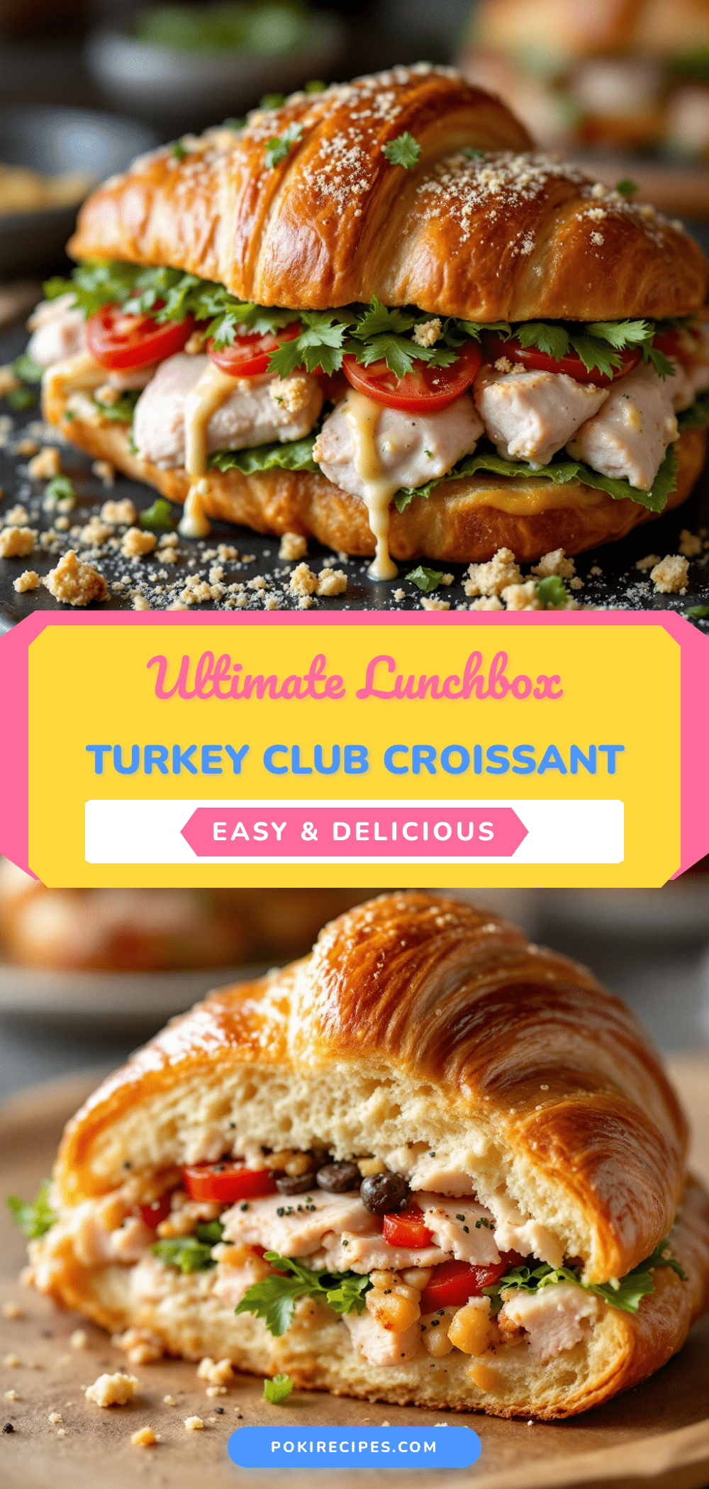 turkey club croissant sandwiches recipe